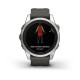 Смарт-часы Garmin fenix 7S Pro Solar Edition серебристые с ремешком графитового цвета