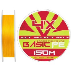 Шнур Select Basic PE Orange 150m #0.8/0.12mm 12lb/5.6kg