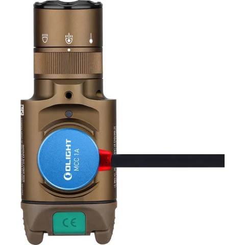 Ліхтар з ЛЦВ Olight Baldr Pro R Green Laser Desert Tan
