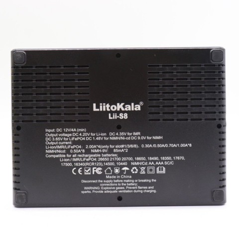 Зарядний пристрій LiitoKala Lii-S8 на 8 каналів для акумуляторів + автомобільний кабель