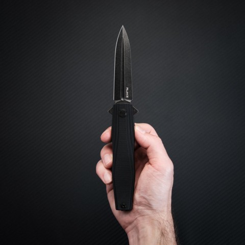 Ніж складаний туристичний Ruike P188-B, (9.1 см) D2 / G10 чорний