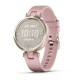 Смарт-годинник Garmin Lily Sport з кремово-золотистим безелем, рожевим корпусом та силіконовим ремінцем