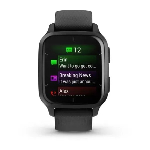 Смарт-часы Garmin Venu Sq 2 Music Edition черные с грифельным безелем
