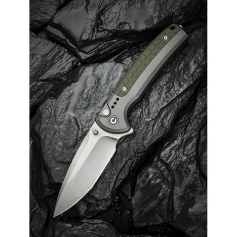 Ніж складаний туристичний Civivi Sentinel Strike II, (9.4 см) Nitro-V / Aluminum & FRN темно-зелений