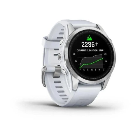 Смарт-часы Garmin epix Pro Gen 2 Standard Edition (42мм) серебристые с ремешком цвета белого камня