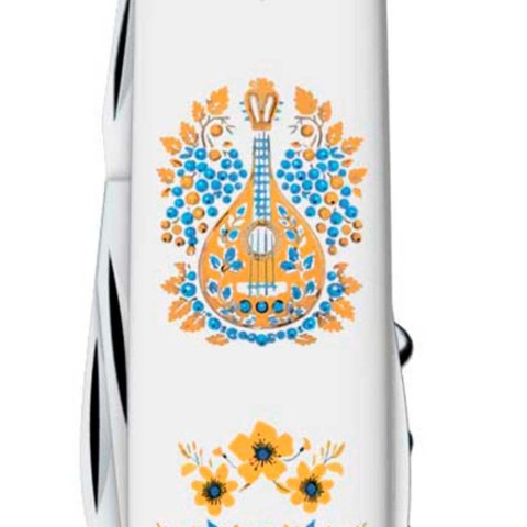 Ніж Victorinox Spartan Ukraine 91мм,12функ,біл ,Українські мотиви