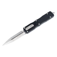 Ніж Microtech Dirac Delta D/E OTF, stonewash клинок, чорне руків'я