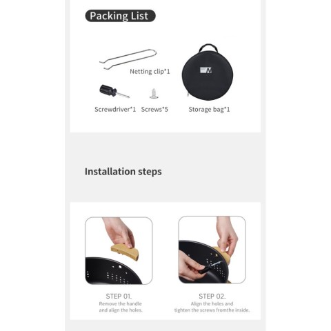 Настільна кругла піч із решіткою гриль та сковорідкою Naturehike CNK2550CF010, 36*32.6*12 см, хромоване залізо