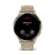Спортивний годинник Garmin Venu 3S French Gray Soft Gold з шкіряним ремінцем 010-02785-55