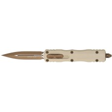Нож Microtech Dirac, D/E Burnt Bronze Standard champagne