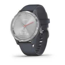 Смарт-годинник Garmin vivomove 3S зі сріблястим безелем та гранітно-синім ремінцем