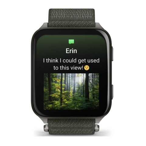 Спортивний годинник Garmin Venu X1 Moss із титановим корпусом та хакі нейлоновим ремінцем ComfortFit 010-02980-03