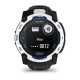 Смарт-годинник Garmin Instinct 3 (50 мм) Solar білий камінь/чорний/синя блискавка