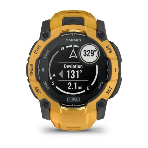 Смарт-годинник Garmin Instinct 3 (50 мм) сонячний спалах/сірий