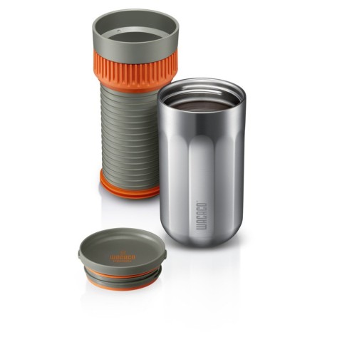 Портативна еспресо-кавоварка Wacaco Nanopresso сіра, механічна, для меленої кави