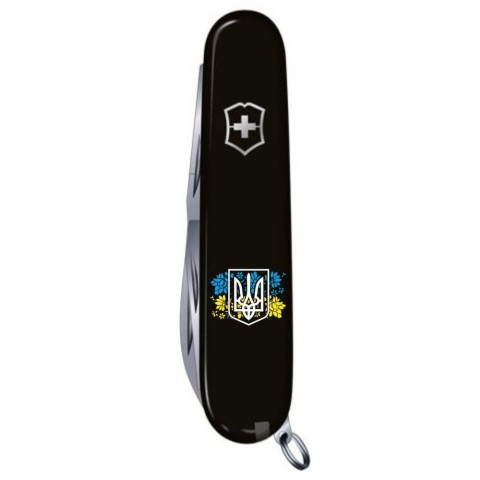 Складаний ніж Victorinox SPARTAN UKRAINE Герб України з квітковим прапором 1.3603.3_T1280u
