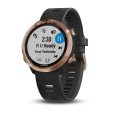 Смарт-часы Garmin Forerunner 645 Music розово-золотистые с черным ремешком