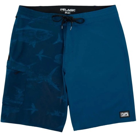 Шорты Pelagic Blue Water Fishing Shorts - Gyotaku 40 Smokey Blue