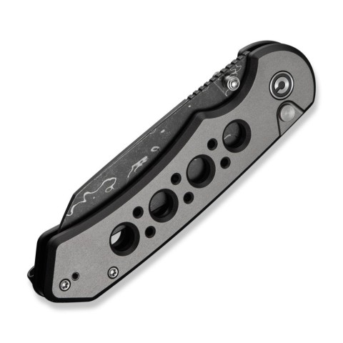 Ніж складаний туристичний Civivi Pragma Prime, (8.9 см) Damascus / Aluminum сірий