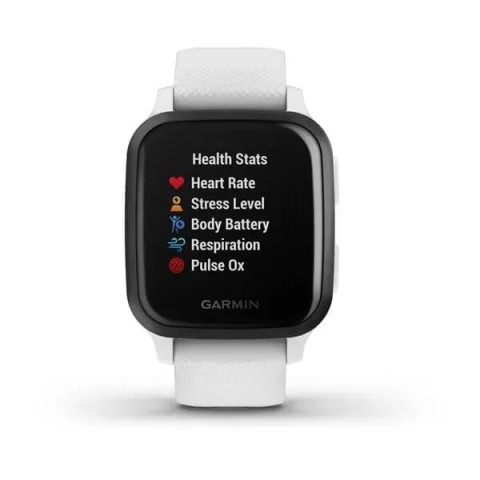 Смарт-часы Garmin Venu Sq Music Editionс белые с грифельным безелем