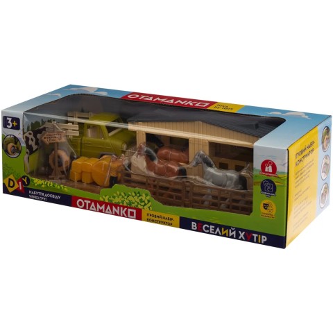 Ігровий набір OTAMANKO Веселий хутір (вантажівка і стайня з кіньми) разноцветный