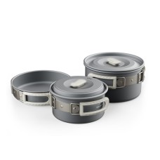 Набір посуду (2 каструлі, сковорідка) Naturehike CNK2450CF010, алюміній