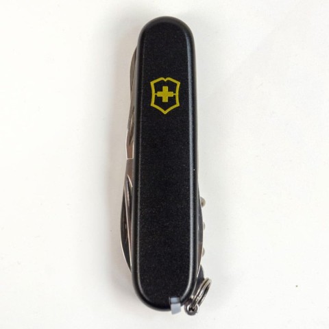 Ніж Victorinox Climber Mat 91мм,14функ,чорн мат,жовт.лого