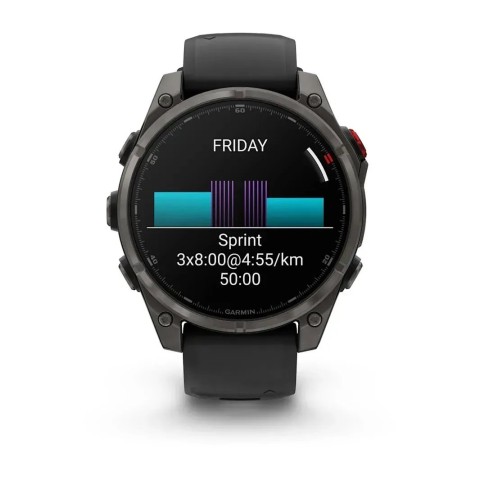 Смарт-годинник Garmin fenix 8 Pro AMOLED (47 мм) Sapphire титан графітовий/чорний