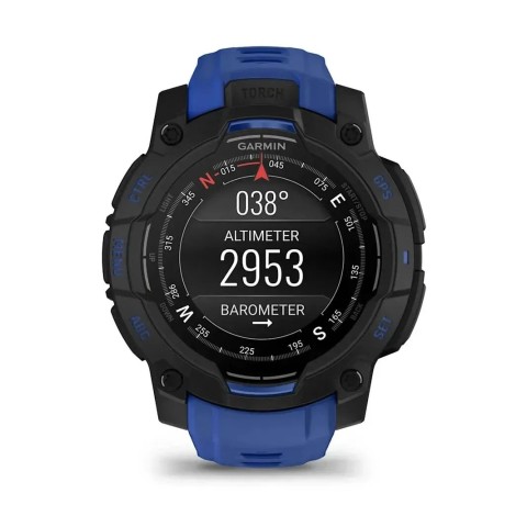 Смарт-годинник Garmin Instinct 3 (45 мм) AMOLED синя блискавка/чорний