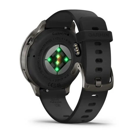 Смарт-часы Garmin Venu 4 (41 мм) сланцевый с черным силиконовым ремешком