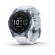 Смарт-часы Garmin fenix 7 Sapphire Solar минерально-синие титановые DLC с ремешком цвета белого камня