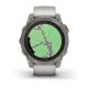 Смарт-часы Garmin fenix 7 Pro Sapphire Solar Edition титановые с туманно-серым/темно-оранжевым ремешком