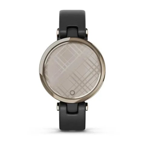 Смарт-годинник Garmin Lily Classic з кремово-золотистим безелем, чорним корпусом та італійським шкіряним ремінцем