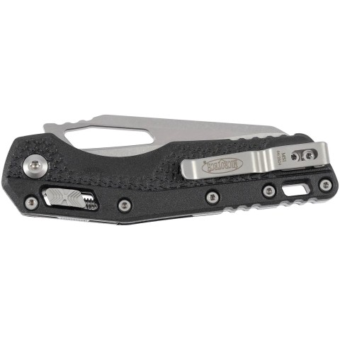 Нож Microtech MSI Stonewash PS, полусеррейтор, ц:black