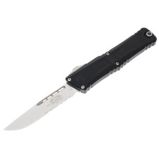 Нож Microtech Combat Troodon LT S/E OTF, stonewash. полусеррейтор, черный