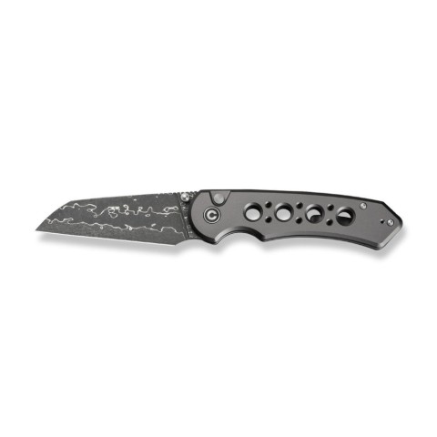 Ніж складаний туристичний Civivi Pragma Prime, (8.9 см) Damascus / Aluminum сірий