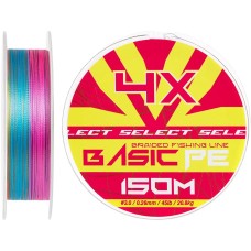 Шнур Select Basic PE Multicolor 150m #3.0/0.26mm 45lb/20.8kg