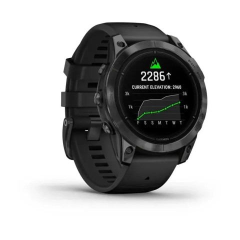 Смарт-годинник Garmin epix Pro Gen 2 Standard Edition (47мм) сланцево-сірий з чорним ремінцем