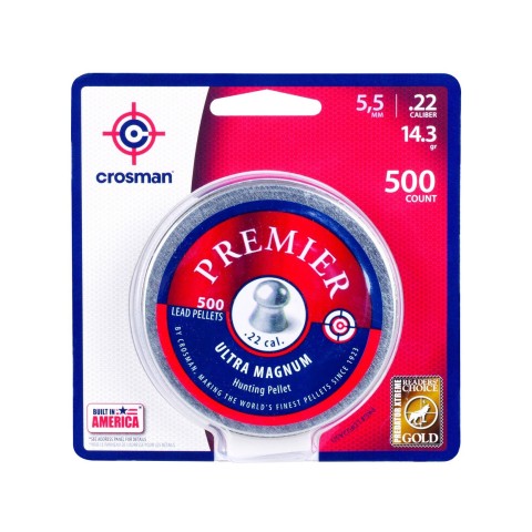 Кульки Crosman Premier 0.92 г, кал.22(5.5 мм), уп. 500 шт.