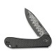 Ніж складаний кишеньковий Civivi Elementum Slip Joint, (7.5 см) Damascus / Carbon Fiber сірий