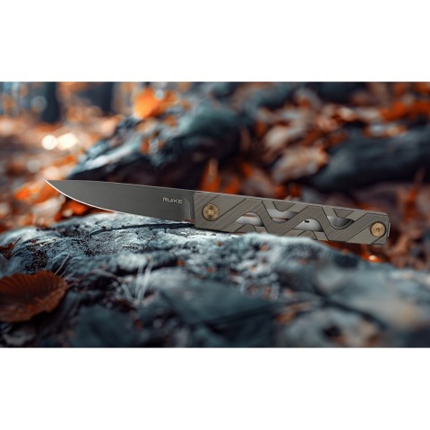 Ніж складаний туристичний Ruike P878-AG, (8.7 см) 14C28N / 6063Aluminum зелений