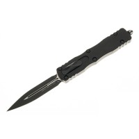 Нож Microtech Dirac Delta D/E OTF, черный клинок, черная рукоять