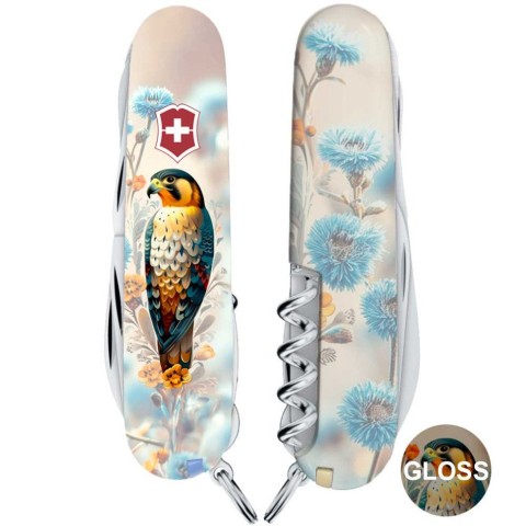 Ніж Victorinox Huntsman Ukraine 91мм,15функ ,Шляхетний Сокіл