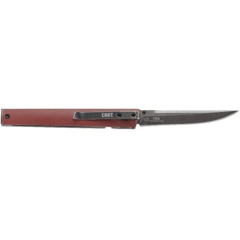 Ніж CRKT CEO, шпеньок, burgundy, D2 (7096BKD2)