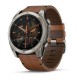 Смарт-часы Garmin fenix 8 AMOLED (51 мм) Sapphire титановый с каштановым кожаным ремешком