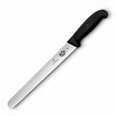 Кухонний ніж Victorinox Fibrox Larding лезо 25см хвил. з чорн. ручкою