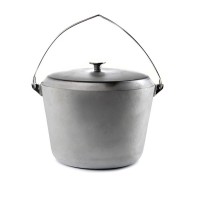 Котел алюмінієвий з кришкою та дужкою СИЛА 300мм 12л