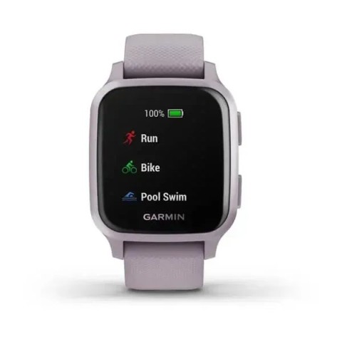 Смарт-часы Garmin Venu Sq фиолетовые с безелем металлик