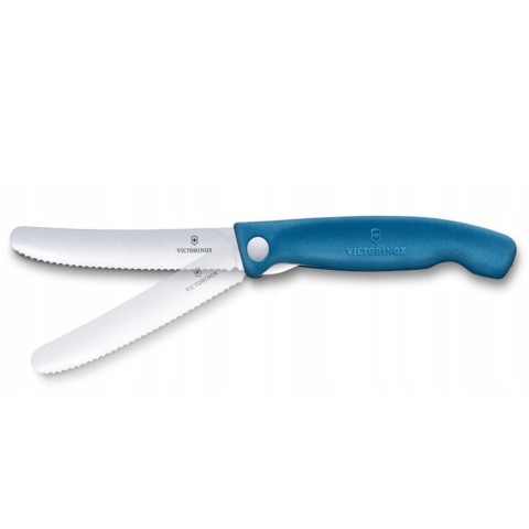 Складаний ніж для пікніка Victorinox Swiss Classic 11см хвил син 6.7832.FC1