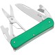 Нож многофункционал. Fox Vulpis Aluminium, 4 инструмента ц:od green
